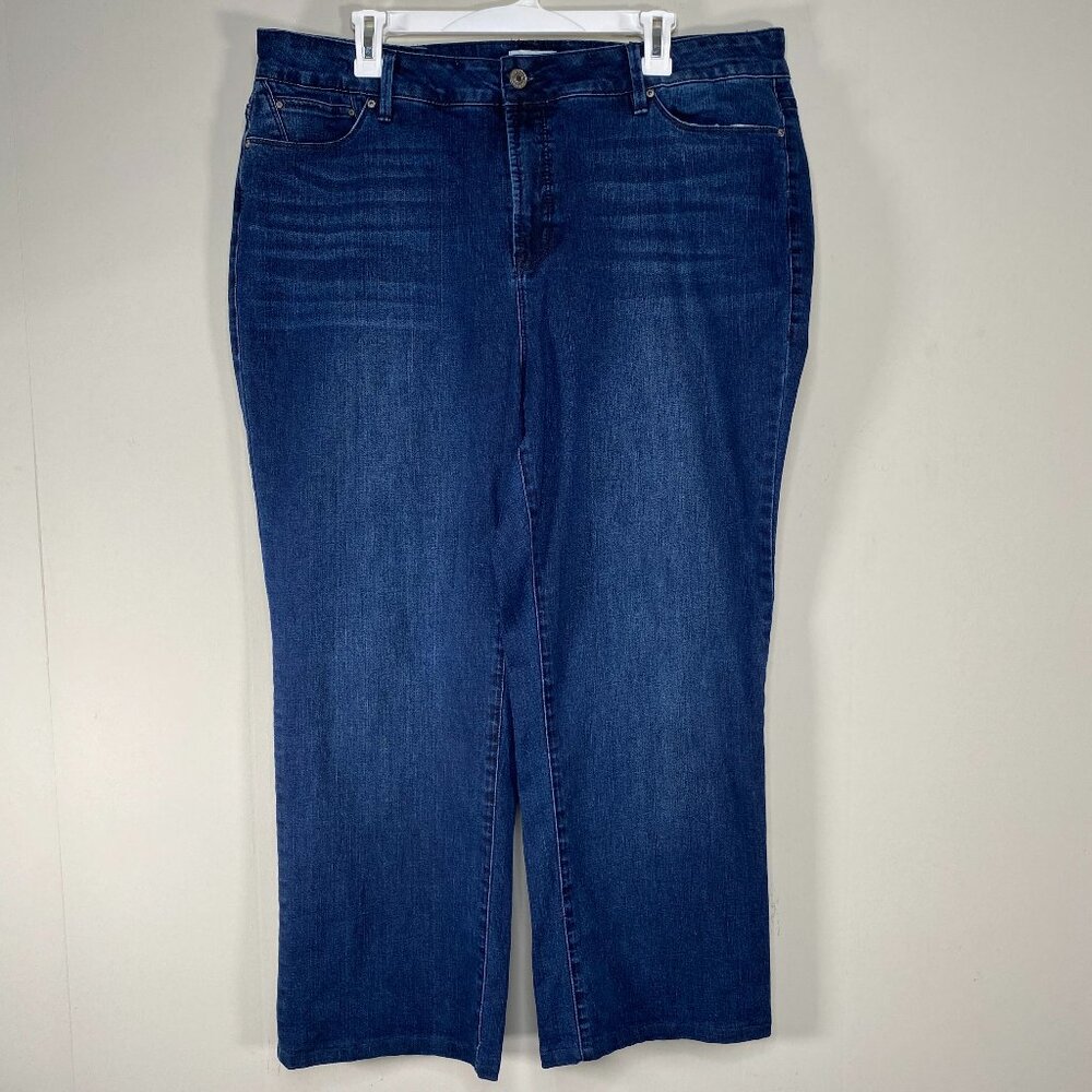 Rebel Wilson The Dame Bootcut Denim Jeans Women 20W High Rise Blue Casual Pants